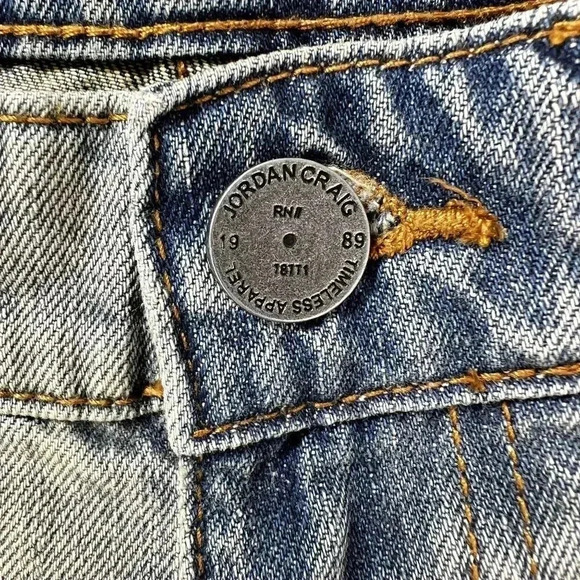 Jordan Craig Shredded Lager Men Shorts J3164SX Size 44 Blue Grunge Rock - Picture 5 of 16